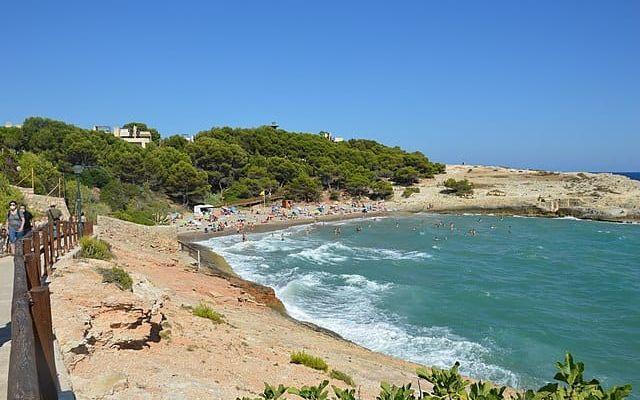 Stranden Altafulla på Spaniens östkust är en av de stränder som drabbats av den farliga arten. 