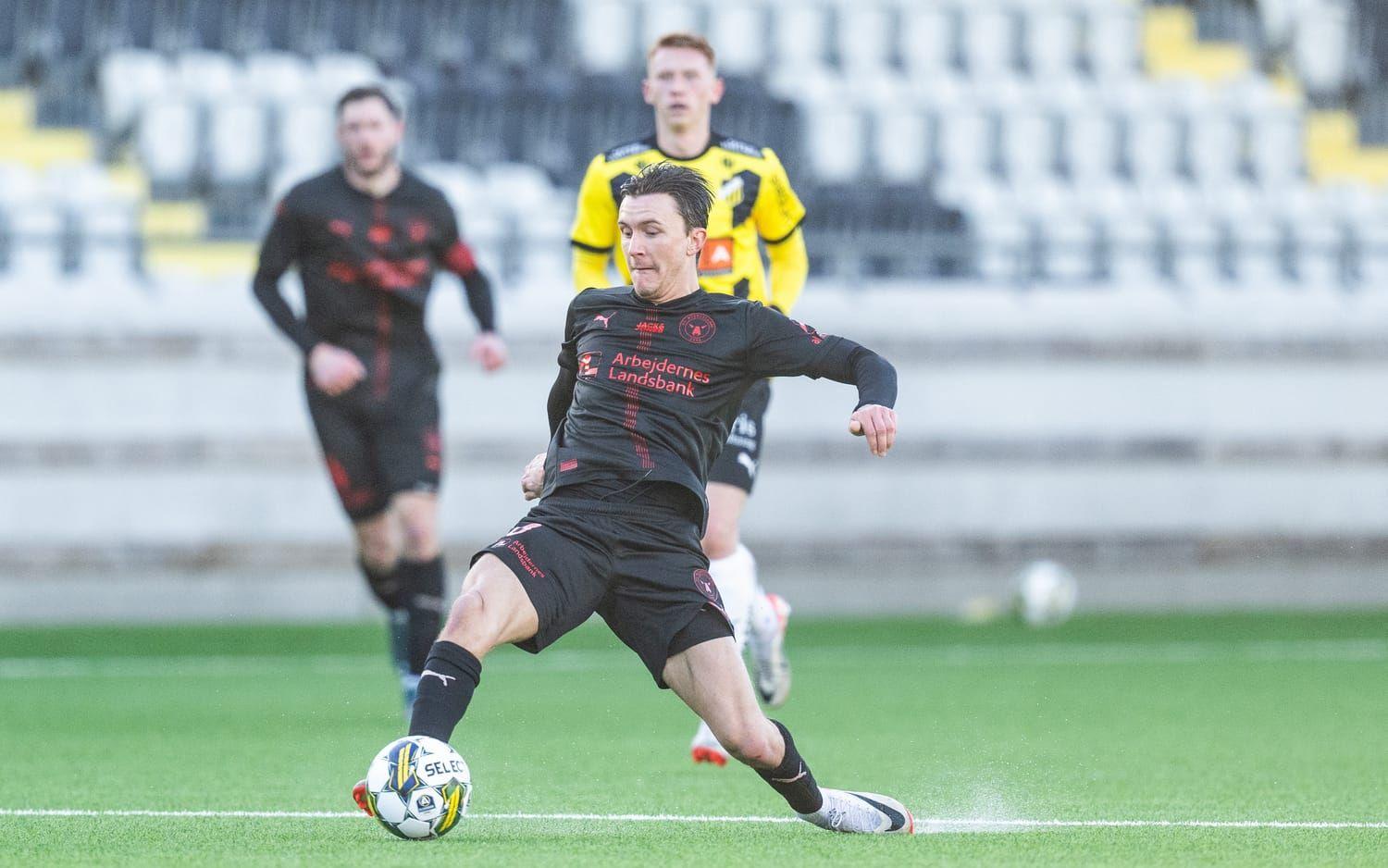 Landslagets Kristoffer Olsson under matchen mot Häcken den 25:e januari i år. 