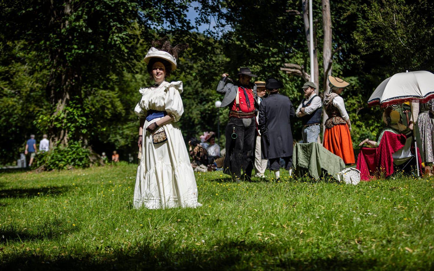 Ayla Jernsjö var klädd i edwardiansk dräkt. 