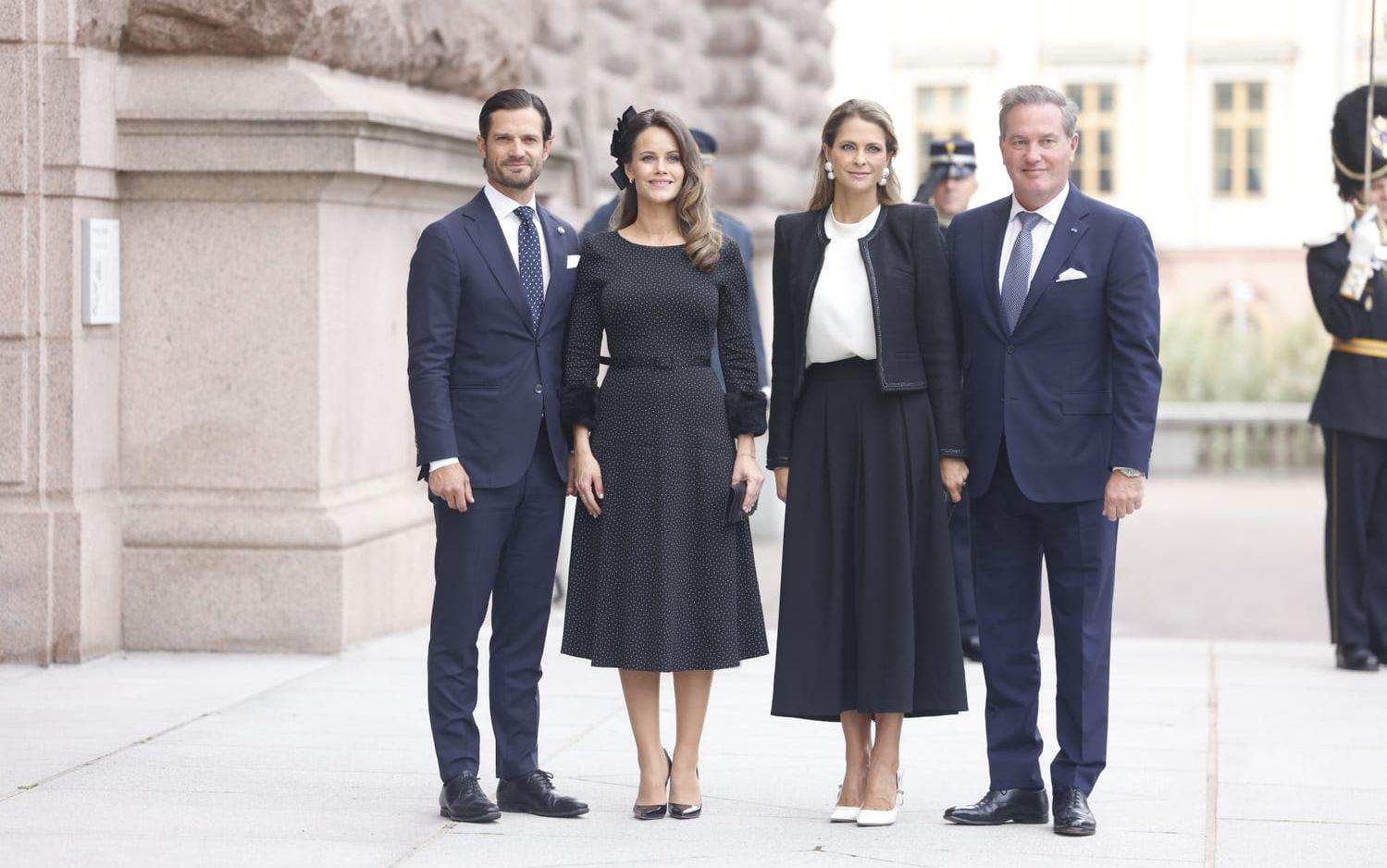 Prins Carl Philip, prinsessan Sofia, prinsessan Madeleine och Christopher O'Neill,