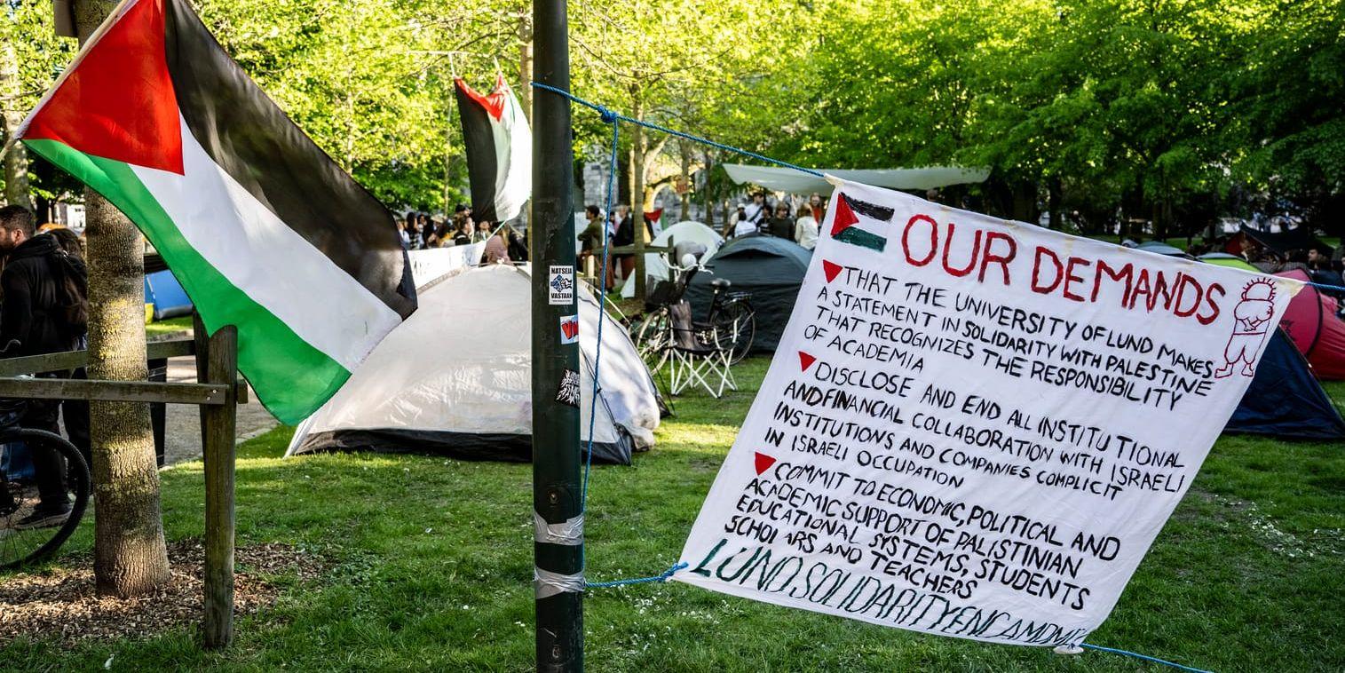 Pro-palestinska studenter demonstrerar vid en rad svenska lärosäten. Däribland Stockholm, Göteborg, Lund, Uppsala och Örebro. 