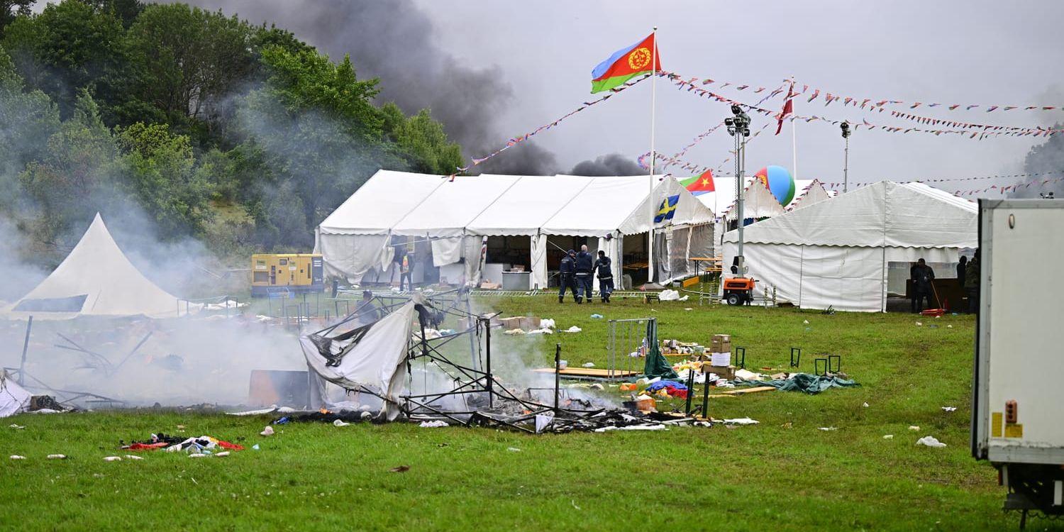 Våldsamheterna bröt ut vid en festival.