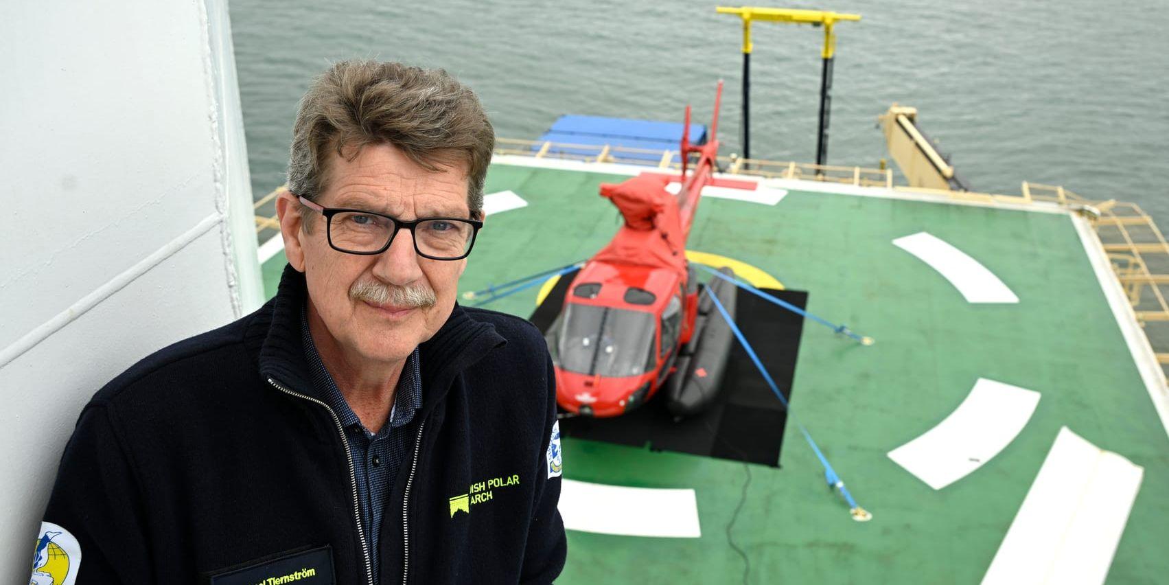 Forskningschef Michael Tjernström ombord på isbrytaren Oden.