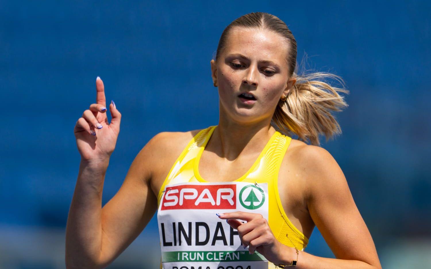 Nora Lindahl tog sig till semifinal på samma distans. 