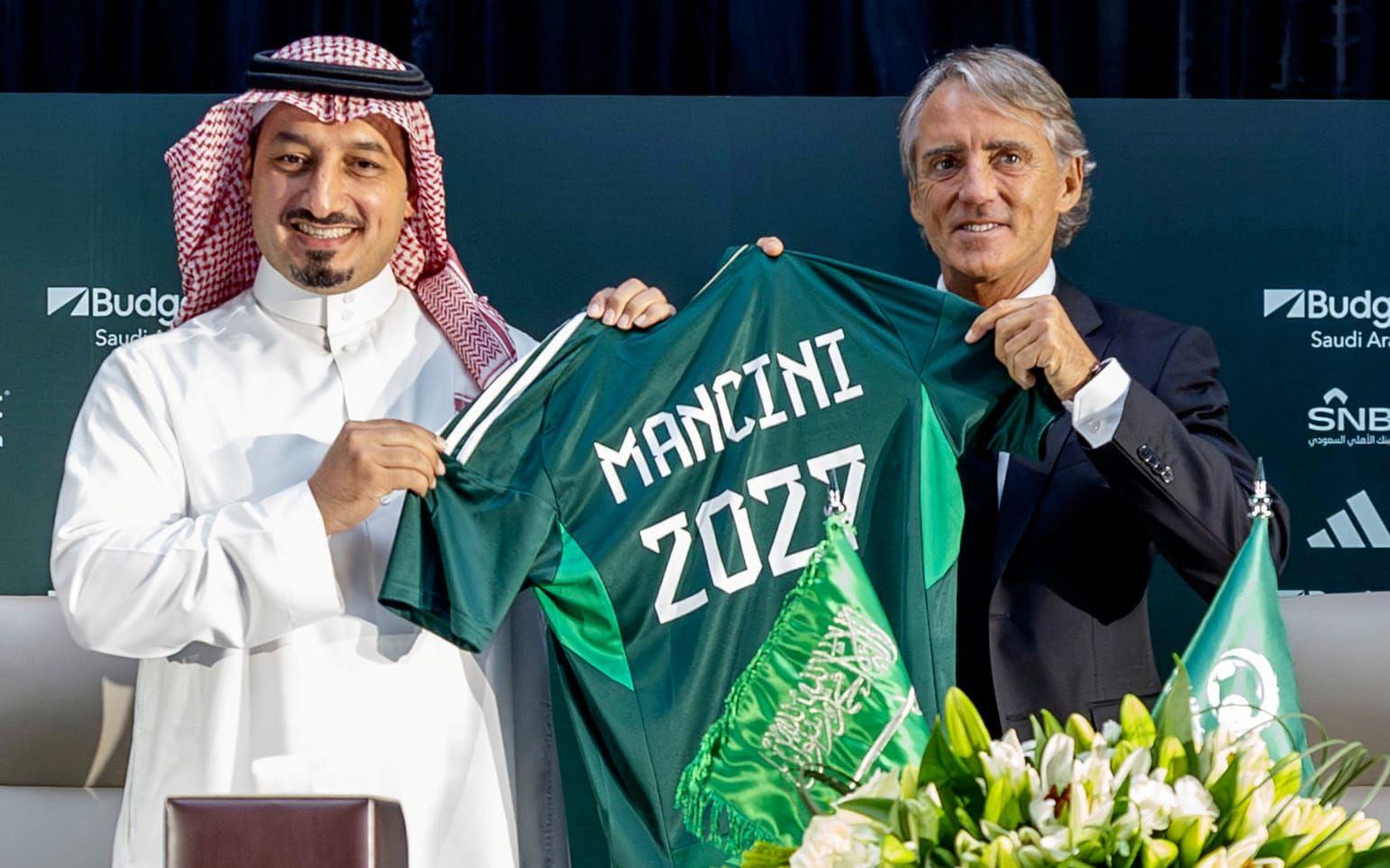 Roberto Mancini blev nyligen klar som förbundskapten för Saudiarabien. 