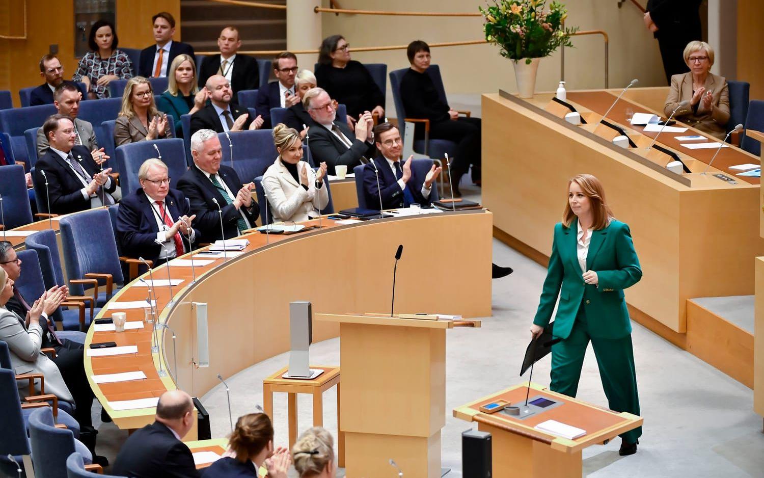 Annie Lööf har suttit 16 år som riksdagsledamot.