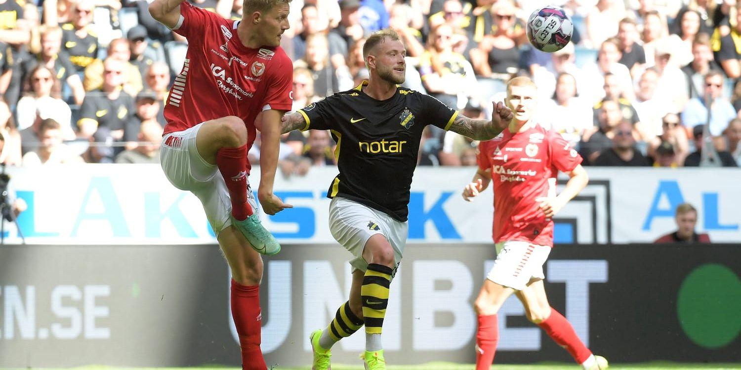 John Guidetti under matchen mellan mellan AIK och Kalmar FF på Friends arena.