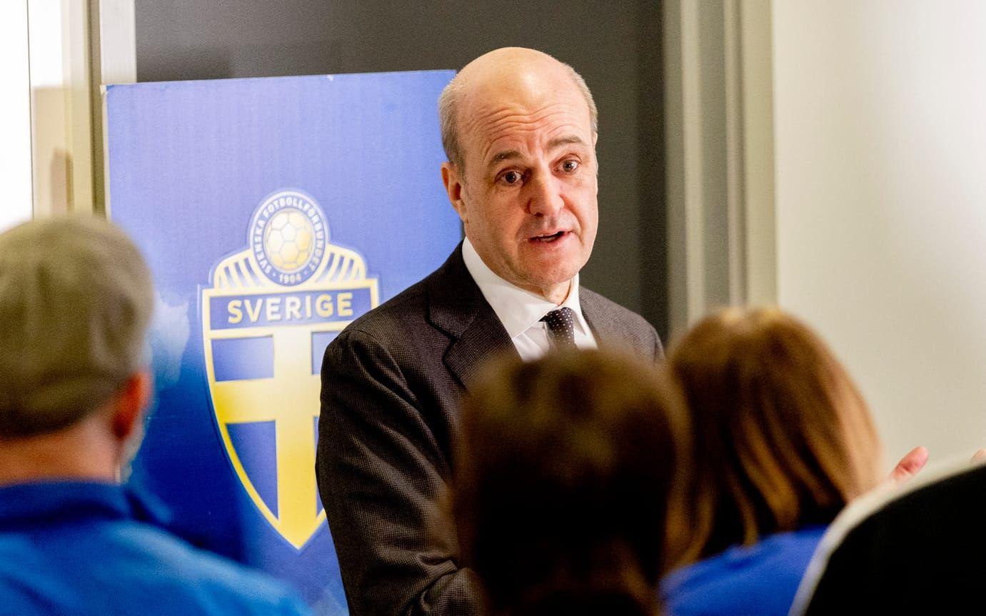 Svenska fotbollförbundets ordförande Fredrik Reinfeldt.