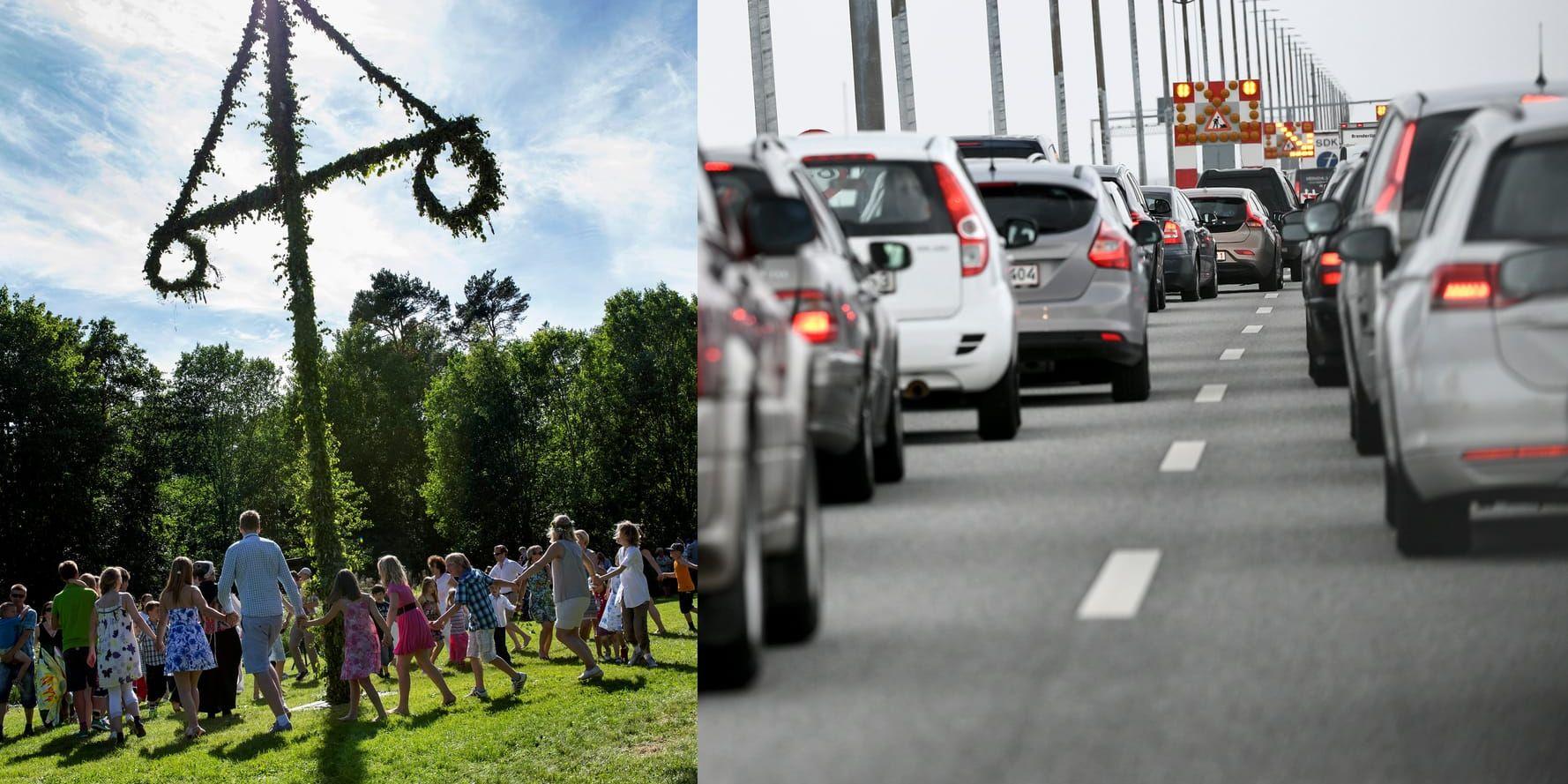 Med ringdans, nubbe och sill i sikte väntas uppemot två miljoner fordon bege sig ut på vägarna under midsommarhelgen. Arkivbild.