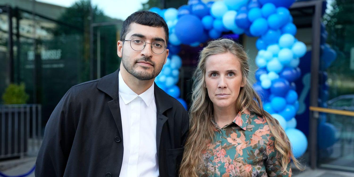 GP:s Etezaz Yousuf och Anna Tärnhuvud på plats vid Moderaternas valvaka. 